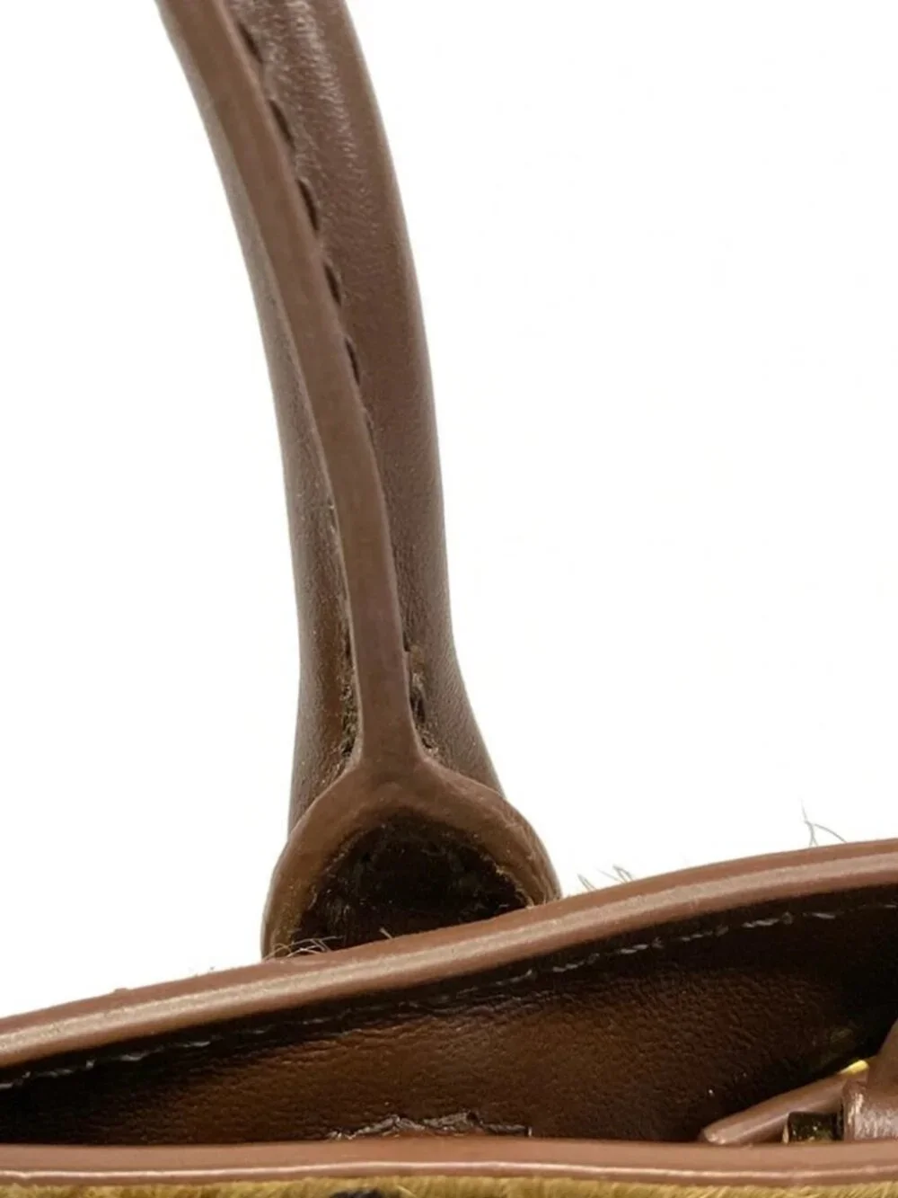 VERSACE Medusa '95 1015820 Brown Dark Brown Black Unborn Calf Leather Handbag